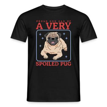 Mops Dad Hundebesitzer Hundeliebhaber Geschenk - Männer T-Shirt - Schwarz - Vorne - AI Model Male 178 light (178cm)