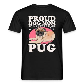 Mops Mom Hundeliebhaber Hundebesitzer Geschenk - Männer T-Shirt - Schwarz - Vorne - AI Model Male 178 light (178cm)