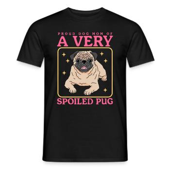 Mops Mom Hundeliebhaber Hundebesitzerin Geschenk - Männer T-Shirt - Schwarz - Vorne - AI Model Male 178 light (178cm)