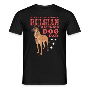 Belgian Malinois Dad Dog Owner Gift - Men's T-Shirt - black - Front - AI Model Male 178 light (178cm)