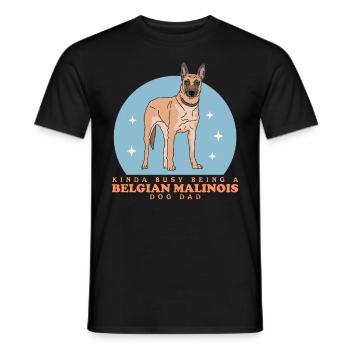 Belgian Malinois Dad Dog Owner Dog Gift - Men's T-Shirt - black - Front - AI Model Male 178 light (178cm)