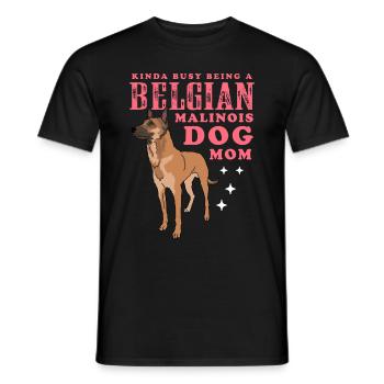 Belgian Malinois Mom Hundebesitzer Geschenk - Männer T-Shirt - Schwarz - Vorne - AI Model Male 178 light (178cm)