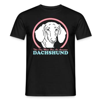 Dachshund Mom Dackel Hundebesitzerin Geschenk - Männer T-Shirt - Schwarz - Vorne - AI Model Male 178 light (178cm)