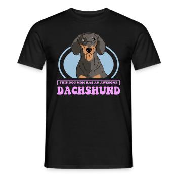Dachshund Mom Dackel Hundebesitzer Geschenk - Männer T-Shirt - Schwarz - Vorne - AI Model Male 178 light (178cm)