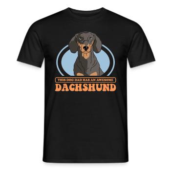 Teckel Papa Chien Teckel Chien Papa Cadeau - T-shirt homme - noir - Devant - AI Model Male 178 light (178cm)