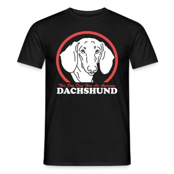 Teckel Papa Chiens Teckel Chien Papa Cadeau - T-shirt homme - noir - Devant - AI Model Male 178 light (178cm)