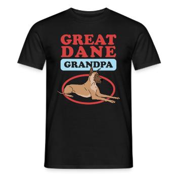 Deutsche Dogge Hunde | Hundebesitzer Geschenk - Männer T-Shirt - Schwarz - Vorne - AI Model Male 178 light (178cm)