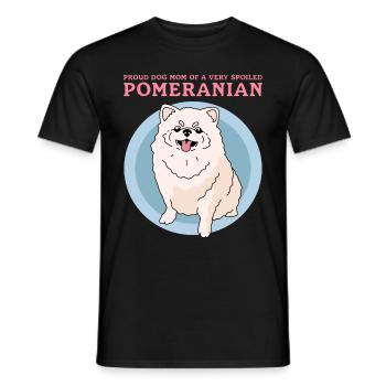 Poméranien Maman Propriétaire de chien Zwergspitz Cadeau - T-shirt homme - noir - Devant - AI Model Male 178 light (178cm)