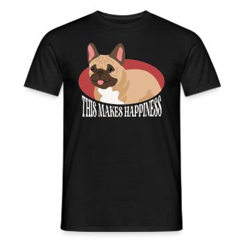 Français Cadeau Bulldog Français Bulldogs - T-shirt homme - noir - Devant - AI Model Male 178 light (178cm)