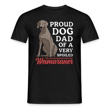 Weimaraner Papa | Cadeau de propriétaire de chien de chien - T-shirt homme - noir - Devant - AI Model Male 178 light (178cm)