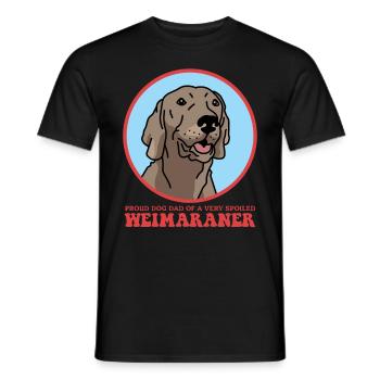 Weimaraner Papa Propriétaire de chien Chien Cadeau - T-shirt homme - noir - Devant - AI Model Male 178 light (178cm)