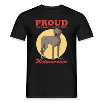 Weimaraner Dad Hunde Hundebesitzer Geschenk - Männer T-Shirt - Schwarz - Vorne - AI Model Male 178 light (178cm)