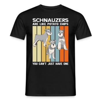 Schnauzer | Cadeau de propriétaire de chien de chien - T-shirt homme - noir - Devant - AI Model Male 178 light (178cm)