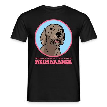 Weimaraner Maman | Cadeau de propriétaire de chien de chien - T-shirt homme - noir - Devant - AI Model Male 178 light (178cm)