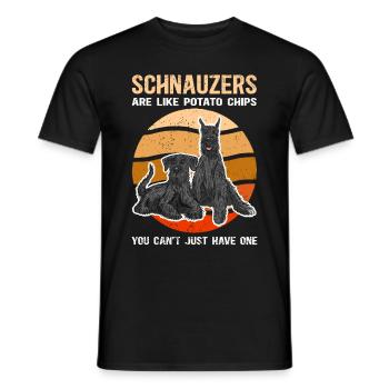 Schnauzer Dogs Dog Propriétaire Cadeau - T-shirt homme - noir - Devant - AI Model Male 178 light (178cm)