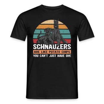 Chiens Schnauzer | Cadeau de propriétaire de chien - T-shirt homme - noir - Devant - AI Model Male 178 light (178cm)