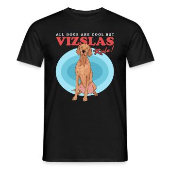 Magyar Vizsla | Dog Dog Owner Gift - Men's T-Shirt - black - Front - AI Model Male 178 light (178cm)