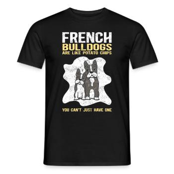 French Bulldog | French Bulldog Gift - Men's T-Shirt - black - Front - AI Model Male 178 light (178cm)