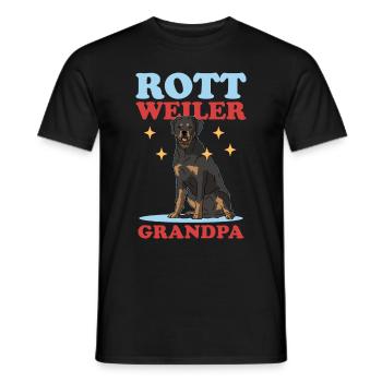 Rottweiler Grand-père Propriétaire de chien Dog Gift - T-shirt homme - noir - Devant - AI Model Male 178 light (178cm)