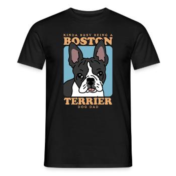 Boston Terrier Dad Hunde Hundebesitzer Geschenk - Männer T-Shirt - Schwarz - Vorne - AI Model Male 178 light (178cm)