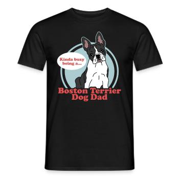 Boston Terrier Dad | Hunde Hundebesitzer Geschenk - Männer T-Shirt - Schwarz - Vorne - AI Model Male 178 light (178cm)