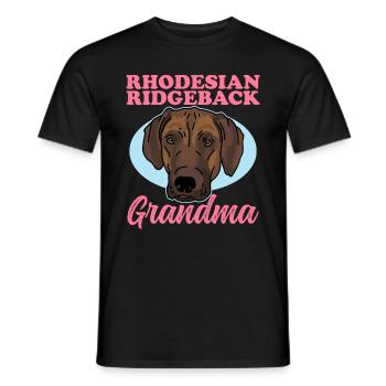 Rhodesian Ridgeback Grand-mère Chien Cadeau - T-shirt homme - noir - Devant - AI Model Male 178 light (178cm)