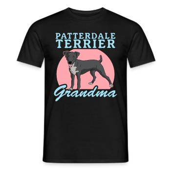 Patterdale Terrier Grandma Dog Owner Gift - Men's T-Shirt - black - Front - AI Model Male 178 light (178cm)