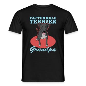 Patterdale Terrier Grandpa Dog Owner Gift - Men's T-Shirt - black - Front - AI Model Male 178 light (178cm)