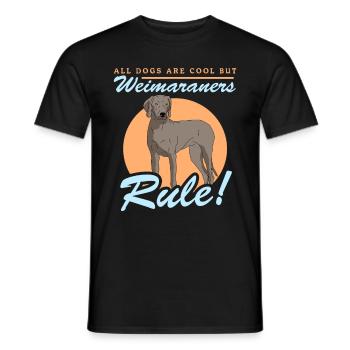 Weimaraner | Hunde Hundebesitzer Geschenk - Männer T-Shirt - Schwarz - Vorne - AI Model Male 178 light (178cm)