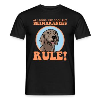 Weimaraner Hunde Hundebesitzer Geschenk - Männer T-Shirt - Schwarz - Vorne - AI Model Male 178 light (178cm)