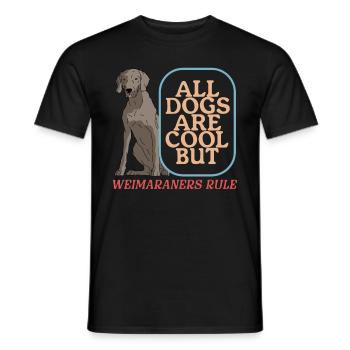 Weimaraner Hunde | Hundebesitzer Geschenk - Männer T-Shirt - Schwarz - Vorne - AI Model Male 178 light (178cm)