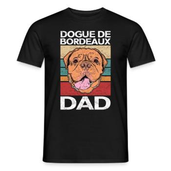 Great Dane Dad Dogue de Bordeaux Gift - Men's T-Shirt - black - Front - AI Model Male 178 light (178cm)