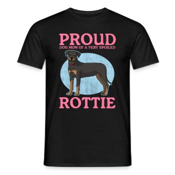 Rottweiler Maman | Propriétaire de chien Cadeau de chien - T-shirt homme - noir - Devant - AI Model Male 178 light (178cm)