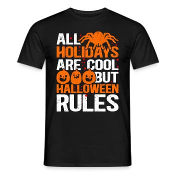 Halloween Party Kostüm Gruselig Spinne Geschenk - Männer T-Shirt - Schwarz - Vorne - AI Model Male 178 light (178cm)