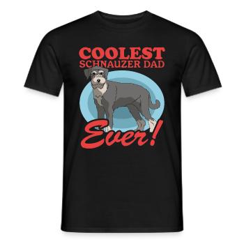 Schnauzer Papa Propriétaire de Chien Propriétaire Cadeau - T-shirt homme - noir - Devant - AI Model Male 178 light (178cm)