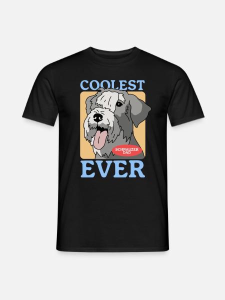 Schnauzer Dad | Hundebesitzer Herrchen Geschenk - Männer T-Shirt - Schwarz