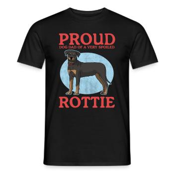 Rottweiler Dad Rottie Hunde Hundehalter Geschenk - Männer T-Shirt - Schwarz - Vorne - AI Model Male 178 light (178cm)
