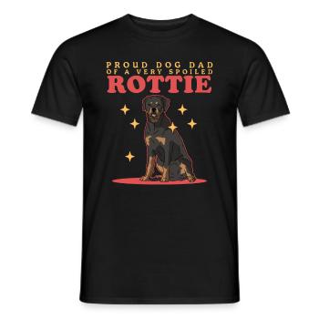 Rottweiler Dad Rottie Hund Hundebesitzer Geschenk - Männer T-Shirt - Schwarz - Vorne - AI Model Male 178 light (178cm)