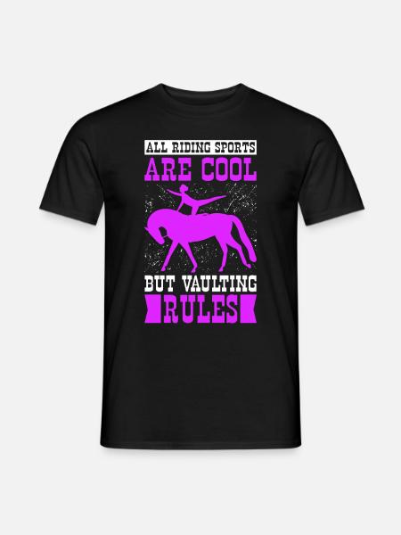 Voltigieren Voltigierer Pferdesport Geschenk - Männer T-Shirt - Schwarz