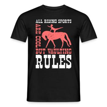Vaulting Equestrian Sport Vaulter Cadeau - T-shirt homme - noir - Devant - AI Model Male 178 light (178cm)