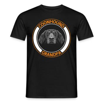Coonhound Grandpa Dog Dog Owner Gift - Men's T-Shirt - black - Front - AI Model Male 178 light (178cm)
