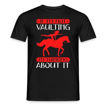 Vaulting Equestrian Equestrian Equestrian Sport Equestrian Gift - Men's T-Shirt - black - Front - AI Model Male 178 light (178cm)