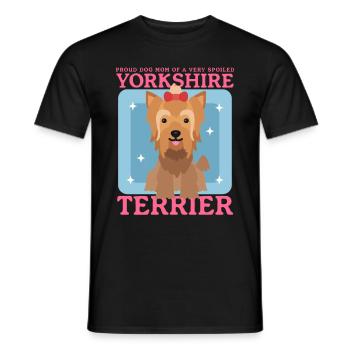 Yorkshire Terrier Maman Chien Propriétaire Cadeau - T-shirt homme - noir - Devant - AI Model Male 178 light (178cm)
