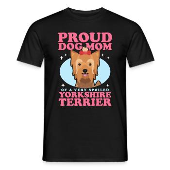 Yorkshire Terrier Maman Chien Chien Propriétaire Cadeau - T-shirt homme - noir - Devant - AI Model Male 178 light (178cm)