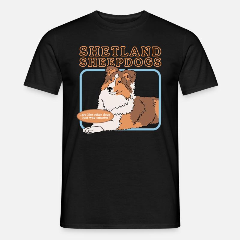 Shetland Sheepdog Hunde | Hundebesitzer Geschenk - Männer T-Shirt - Schwarz