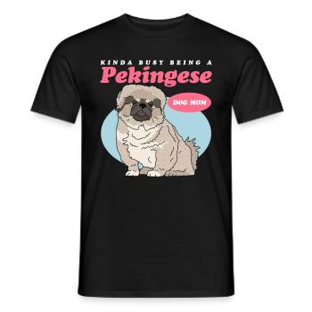 Pékinois Maman Pekinese Dog Owner Cadeau - T-shirt homme - noir - Devant - AI Model Male 178 light (178cm)