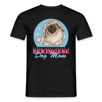 Pékinois Maman Pekinese Dog Owner Cadeau - T-shirt homme - noir - Devant - AI Model Male 178 light (178cm)