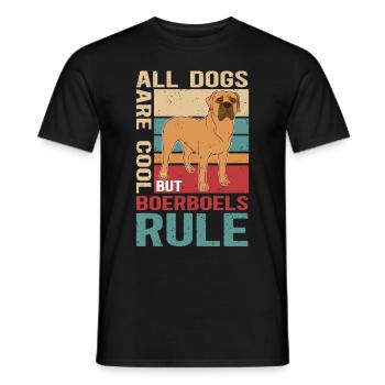 Boerboel Dog Owner Dog Lover Gift - Men's T-Shirt - black - Front - AI Model Male 178 light (178cm)