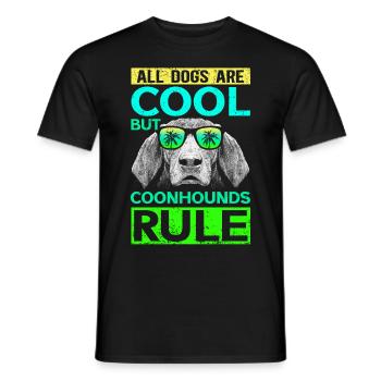 Coonhound dog owner | Dog Lovers Gift - Men's T-Shirt - black - Front - AI Model Male 178 light (178cm)