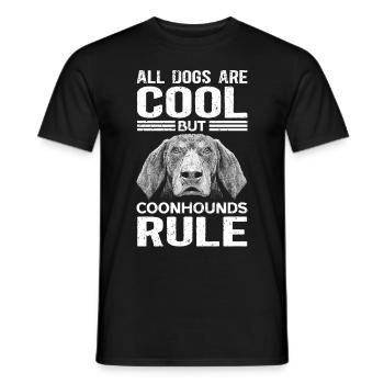 Coonhound Dog Owner Dog Lover Gift - Men's T-Shirt - black - Front - AI Model Male 178 light (178cm)